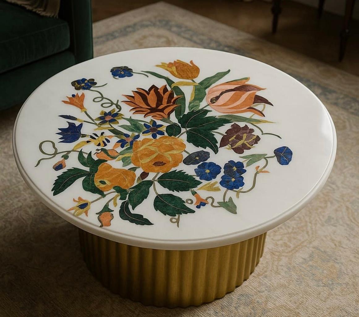 Marble Table Tops with Inlay