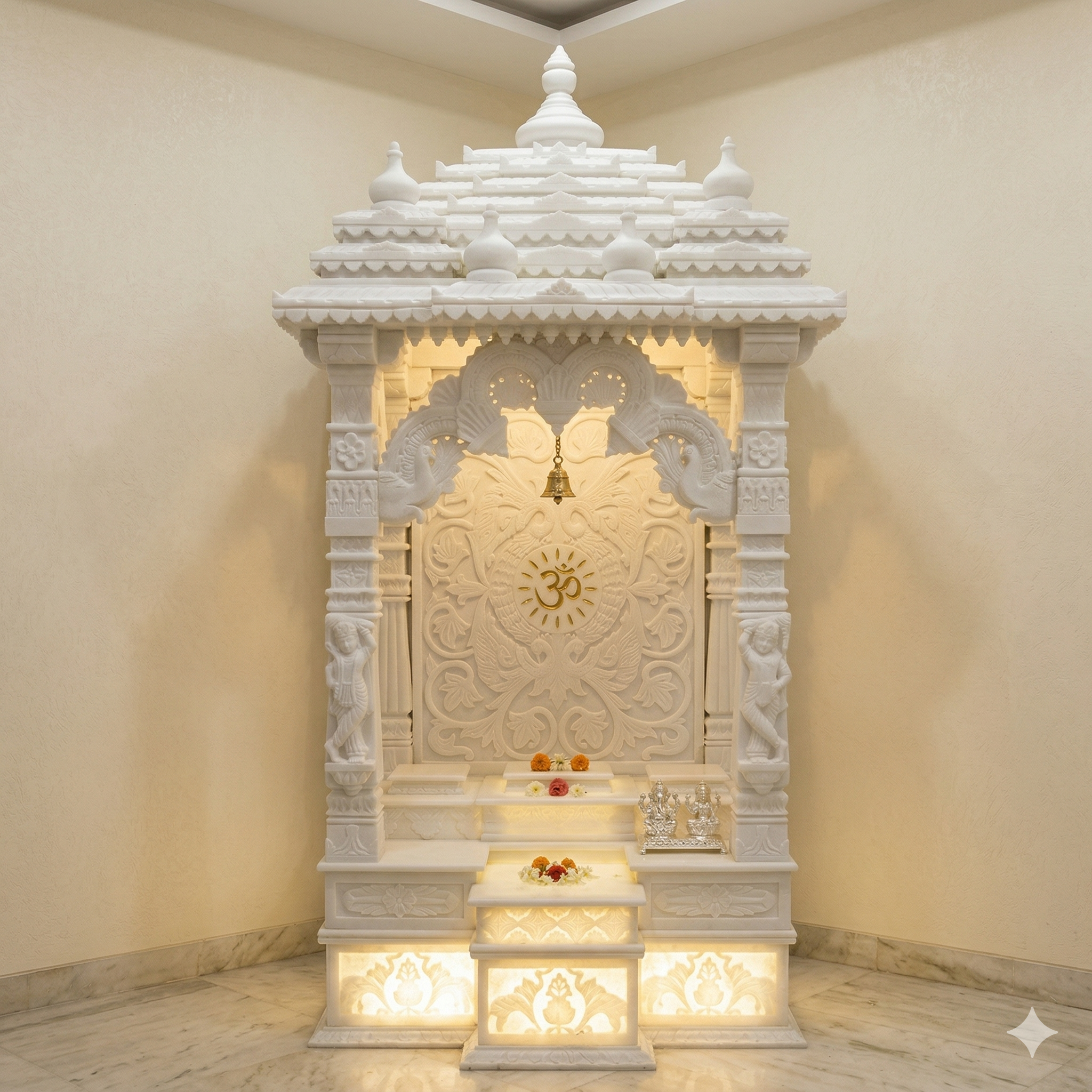 Illuminated Shikhara Mandir